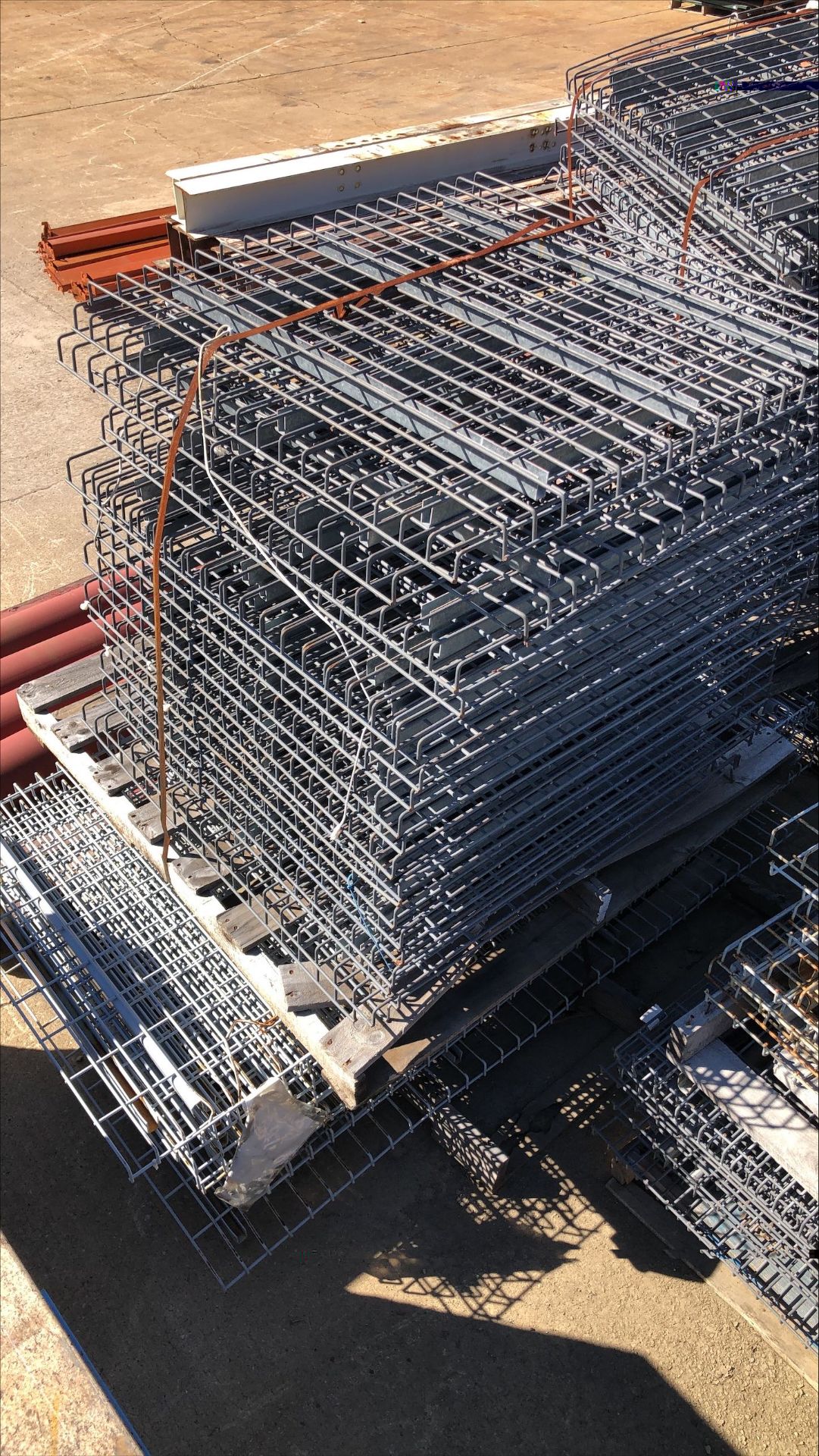 Lot of Various Size Wire Decking for Pallet Racks