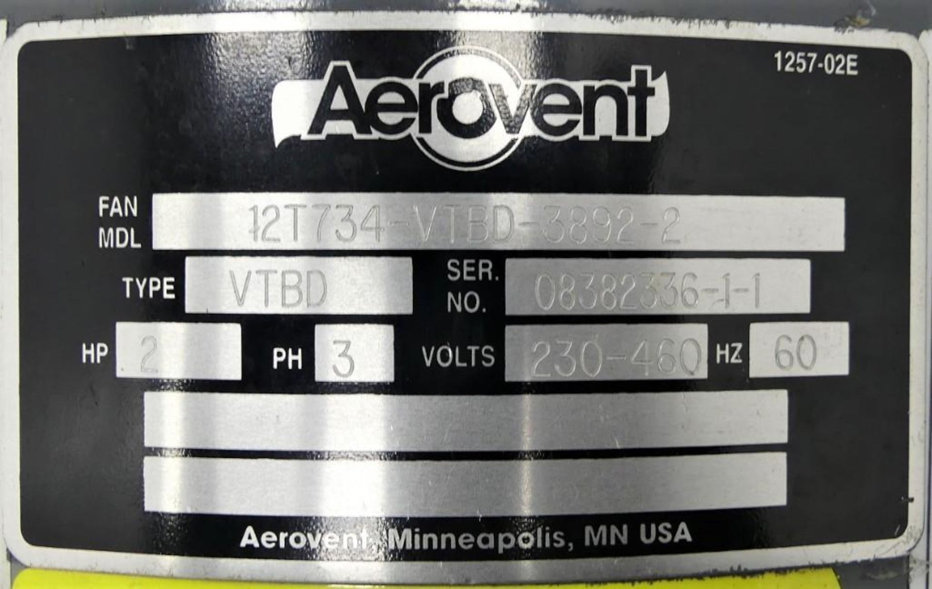 Aerovent Vaneaxial Belt Driven Fan - Image 9 of 9