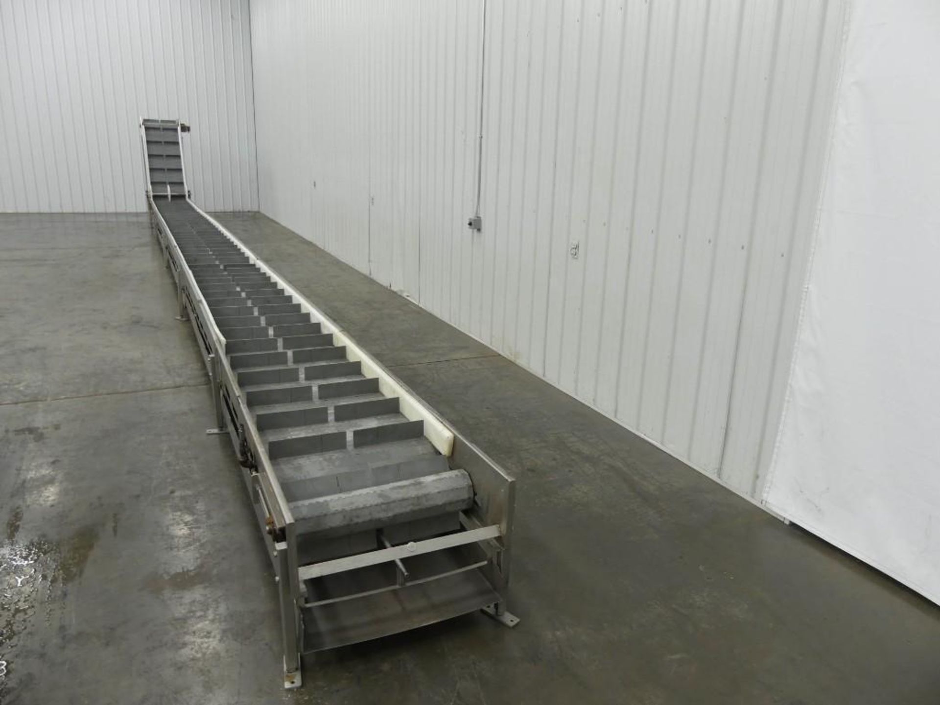 25" Wide Cleated Incline Conveyor 80" Discharge - Image 8 of 8
