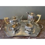 A Plain Tea and Coffee Service in Art Deco Taste