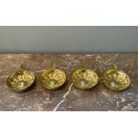 A Set of Four Small Silver-Gilt Dishes with Thumb-Plate Handles and Two Smaller Silver-Gilt Dishes.