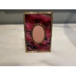 Rhodonite, Rose Gold and Silver Photo Frame; bearing the marks of Faberge, by Work Master August Hol