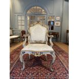 An Exceptional Gilt-Wood and Painted Venetian Chair (Mid-18th Century)