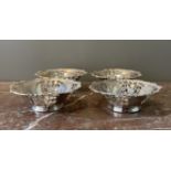 A Set of Four Circular Pierced Silver Sweetmeat-dishes
