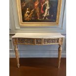 Northern Italian Serpentine Carved Gilt-Wood Console Table (Late 18th Century)