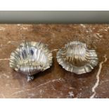 A Pair of Very Fine George IV Silver Shell Butter Dishes