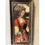 Saint Catherine Holding a Sword (Flemish, c. 1530)