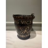 A Painted Leather Fire Bucket from HMS Victory (1804)