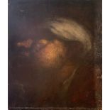[?] Portrait of a Gentleman In A Turban (17th century). Oil on panel.  Dimensions: Unframed: 12