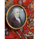 An Oval Portrait Miniature of a Gentleman Attributed to George Engleheart (1750 - 1829)