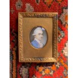 An Oval Portrait Miniature of a Gentleman