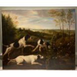 [?] Three Hounds Flushing out a Partridge. Bonne, Nonne, and Ponne the hounds of King Louis XIV of