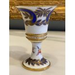 An 18th Century (?) Painted and Gilded Porcelain Extended Urn Shape Small Vase