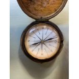 A late 18th Century Compass with Hand-Painted Dial from the Collection of Admiral Grindall