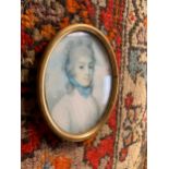 An Oval Portrait Miniature of a Lady Attributed to George Engleheart (1750 - 1829)