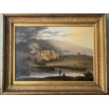 Property of a Gentleman. Landscape with Fishermen. William Alfred Delamotte (1775-1863). Oil on