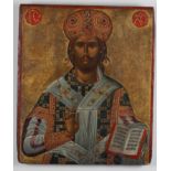 Cretan School, A Large Icon of Christ as High Priest (16th Century)