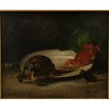 Willmann, Edouard (1820 - 1877), A Still Life of a Tortoise and a Crab