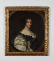 Circle of John Michael Wright (17th Century), Portrait of a Lady in a Feigned Cartouche