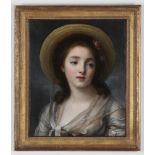 Ledoux, Jeanne-Philiberte (1767 - 1840), A Girl in a Straw Hat