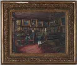 de Specht, Wilhelm Emile Charles Adolphe (1843 - ?), 'Dr. Wolfe in his Study' (1885)
