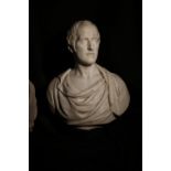 A 19th Century Portrait Bust of A Notable Man of Letters, Marble