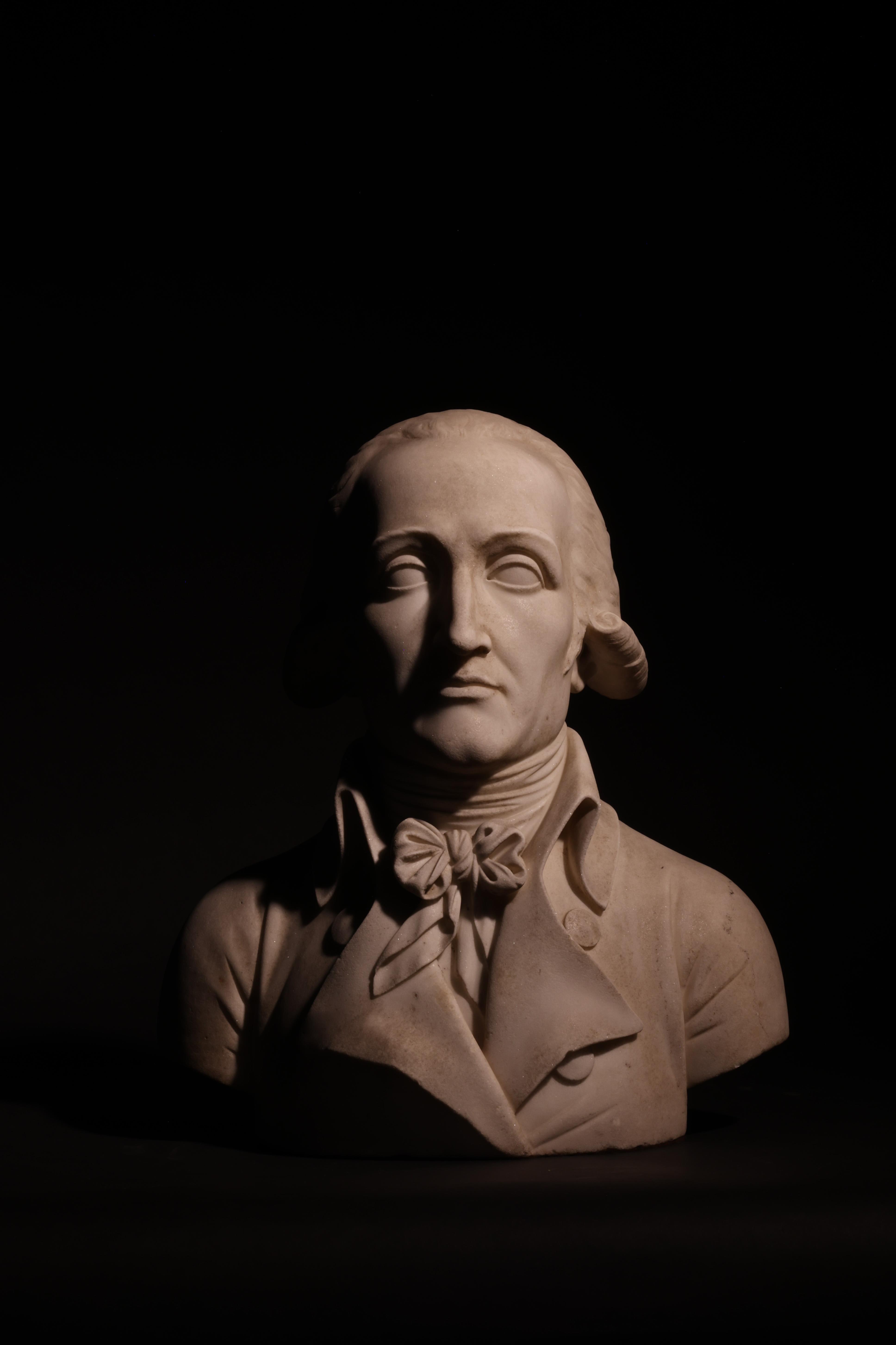 A 19th Century Portrait Bust of A Notable Man of Letters, Marble