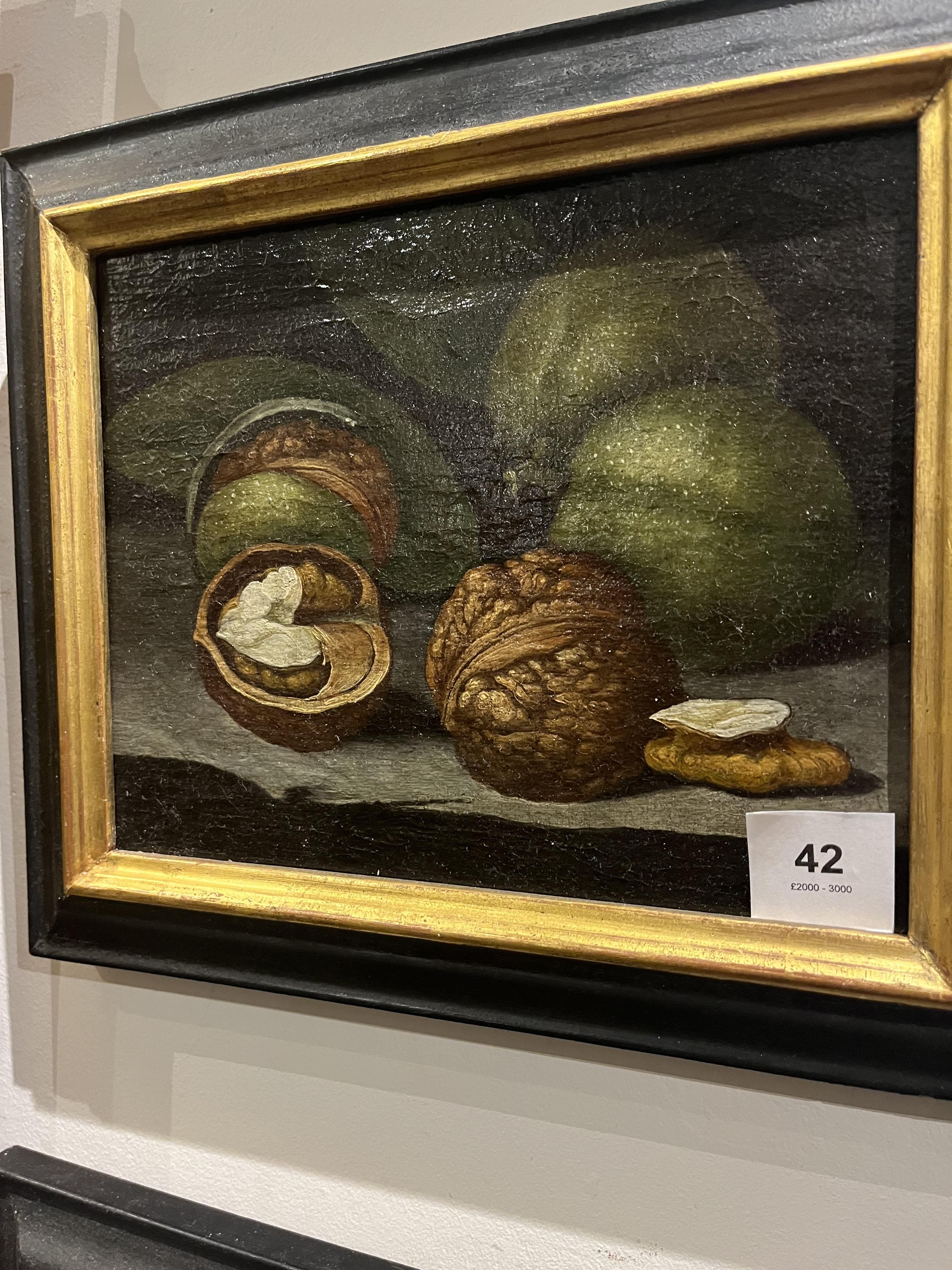German School, 17th Century, A Pair of Still Lifes of Nuts - Image 4 of 5