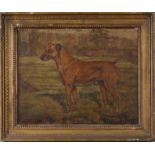 Emms, John (1844-1912), Portrait of 'Joe', a terrier, in a landscape