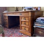 Large oak partners desk