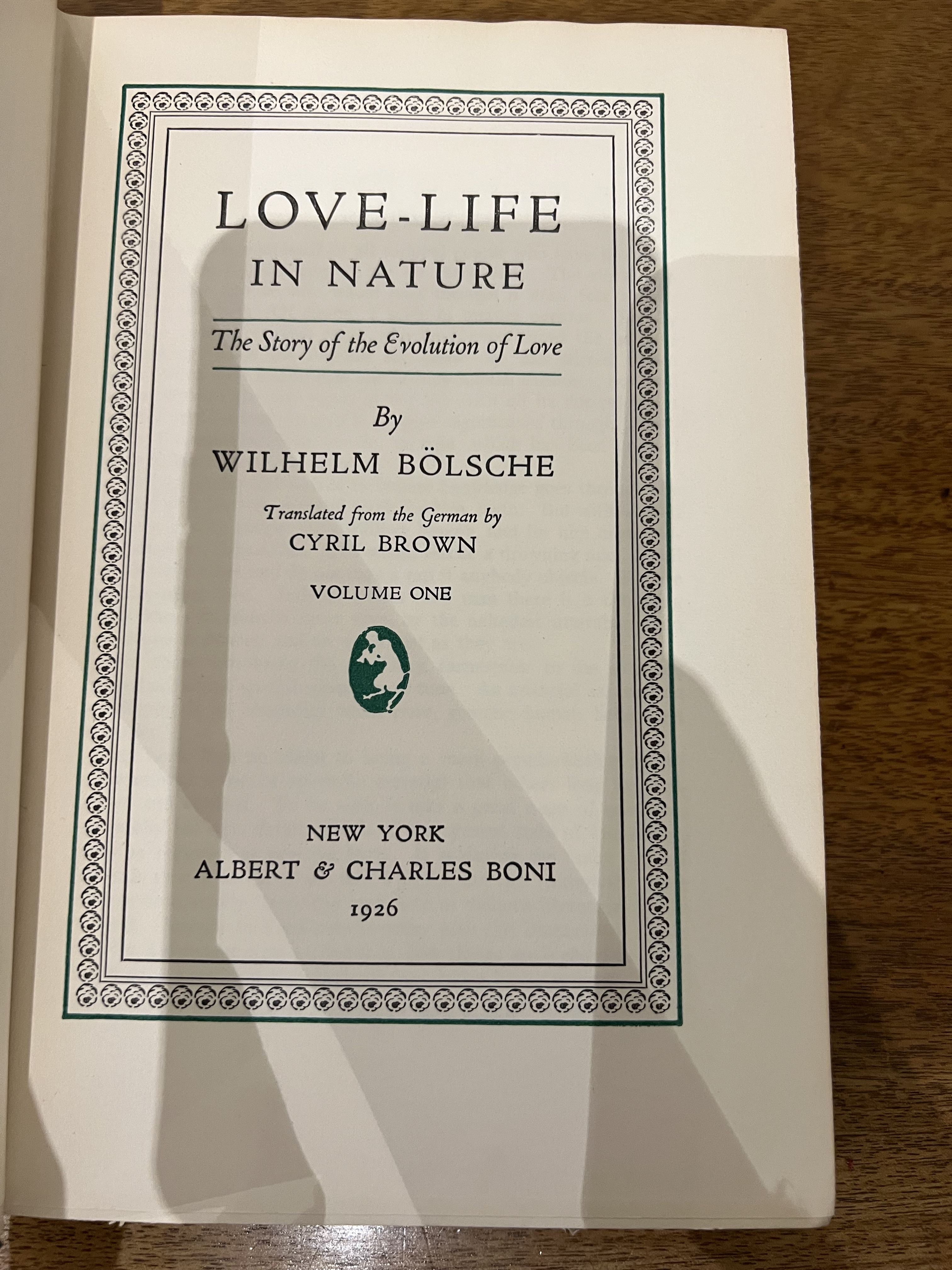 No reserve, 2 volumes, Wilhelm Bölsche, Love-Life in Nature, 1926 - Image 3 of 3