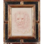 No reserve, 18th Century (?), Sanguine drawing of lion