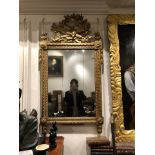 Continental, 18th Century, Carved and gilded mirror