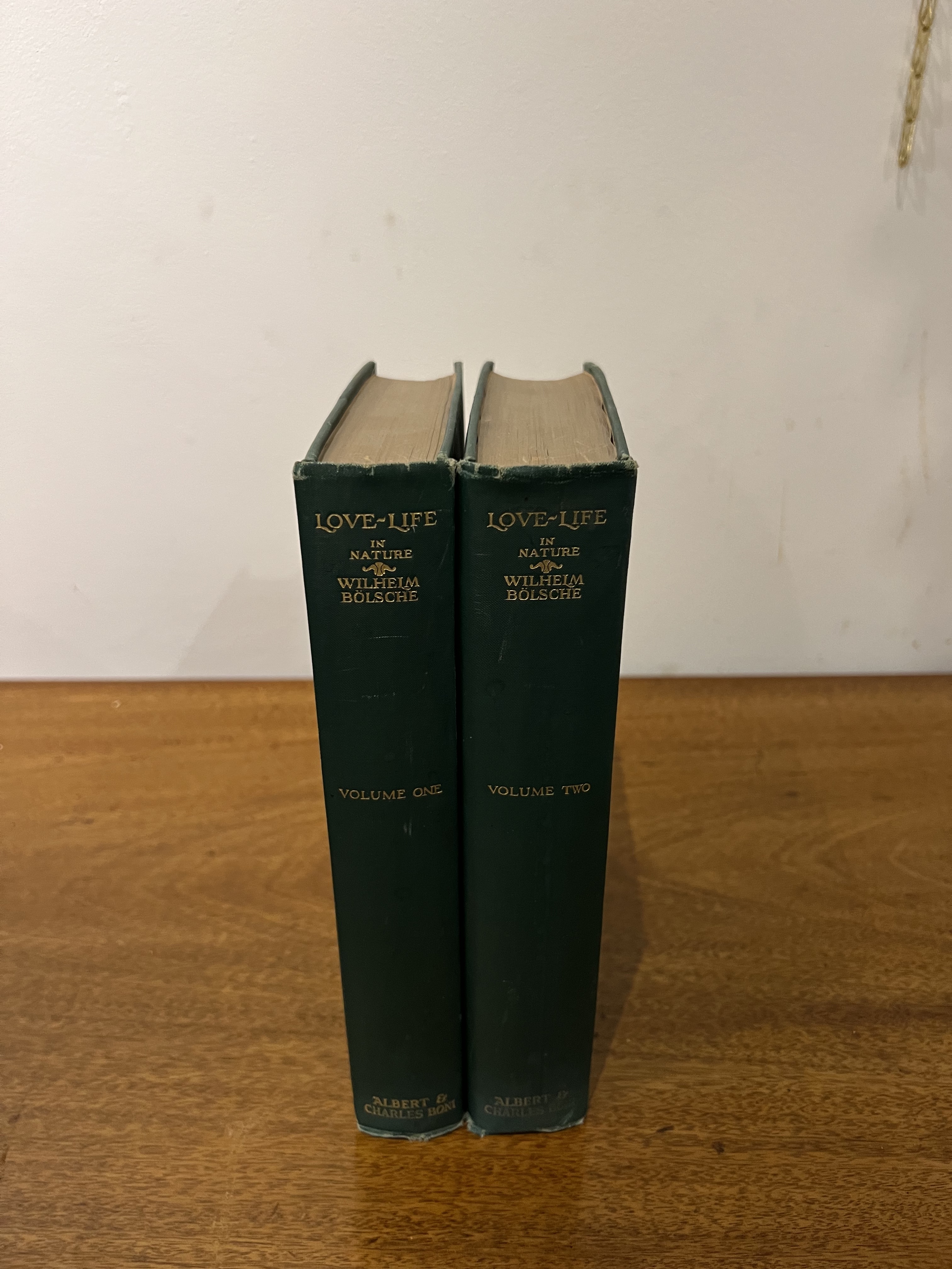 No reserve, 2 volumes, Wilhelm Bölsche, Love-Life in Nature, 1926