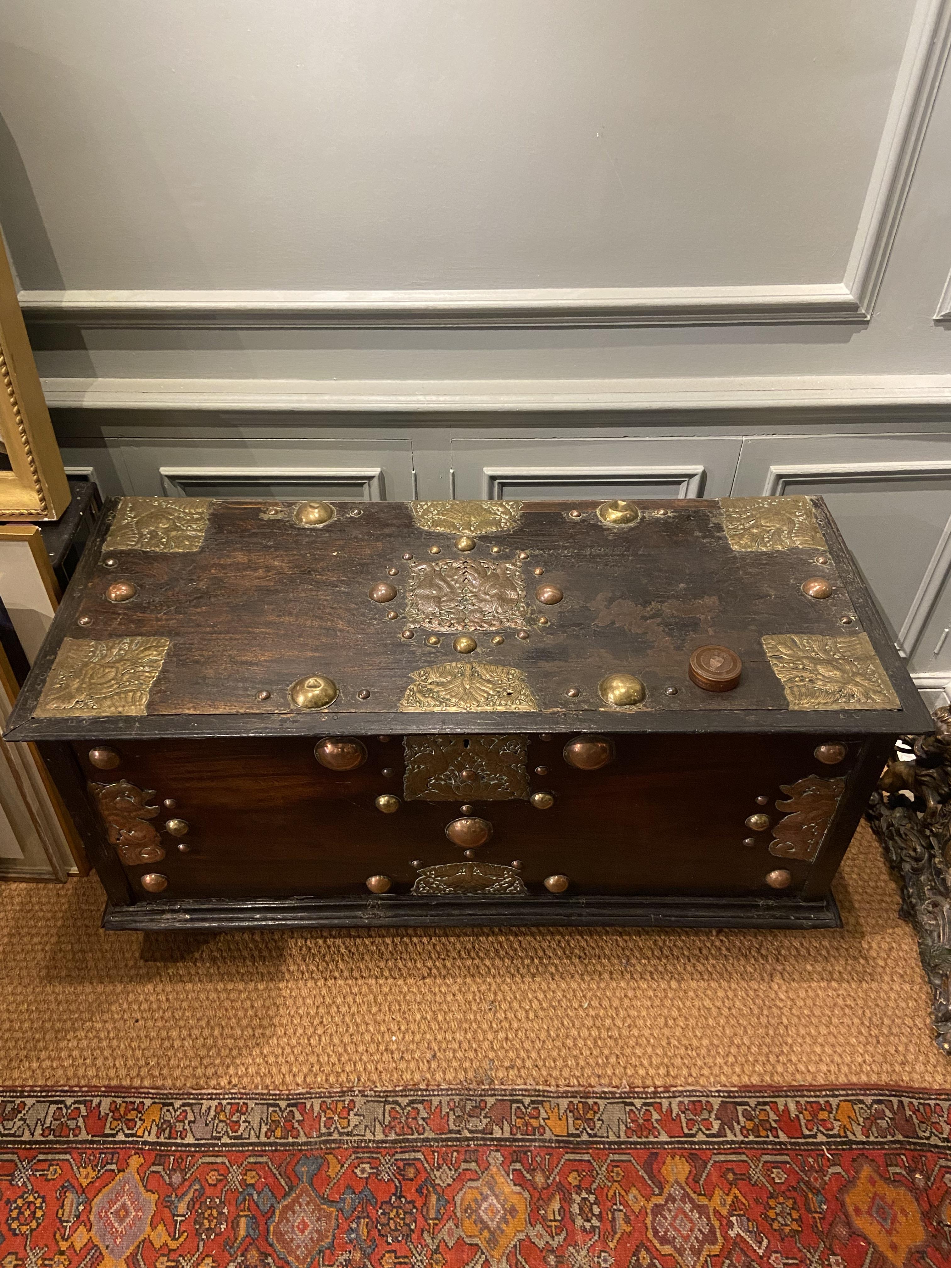 18th Century, Dutch Sri Lankan chest, Padouk