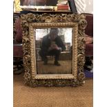 Florentine, 17th/18th Century, Giltwood carved frame with antique mirror plate