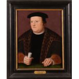 Flemish, 16th Century, â€˜Portrait of a Gentleman Holding a Scroll,â€™ Oil on Panel