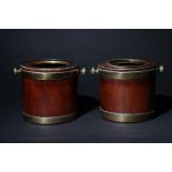 A pair of mahogany 'Chippendale' wine coolers