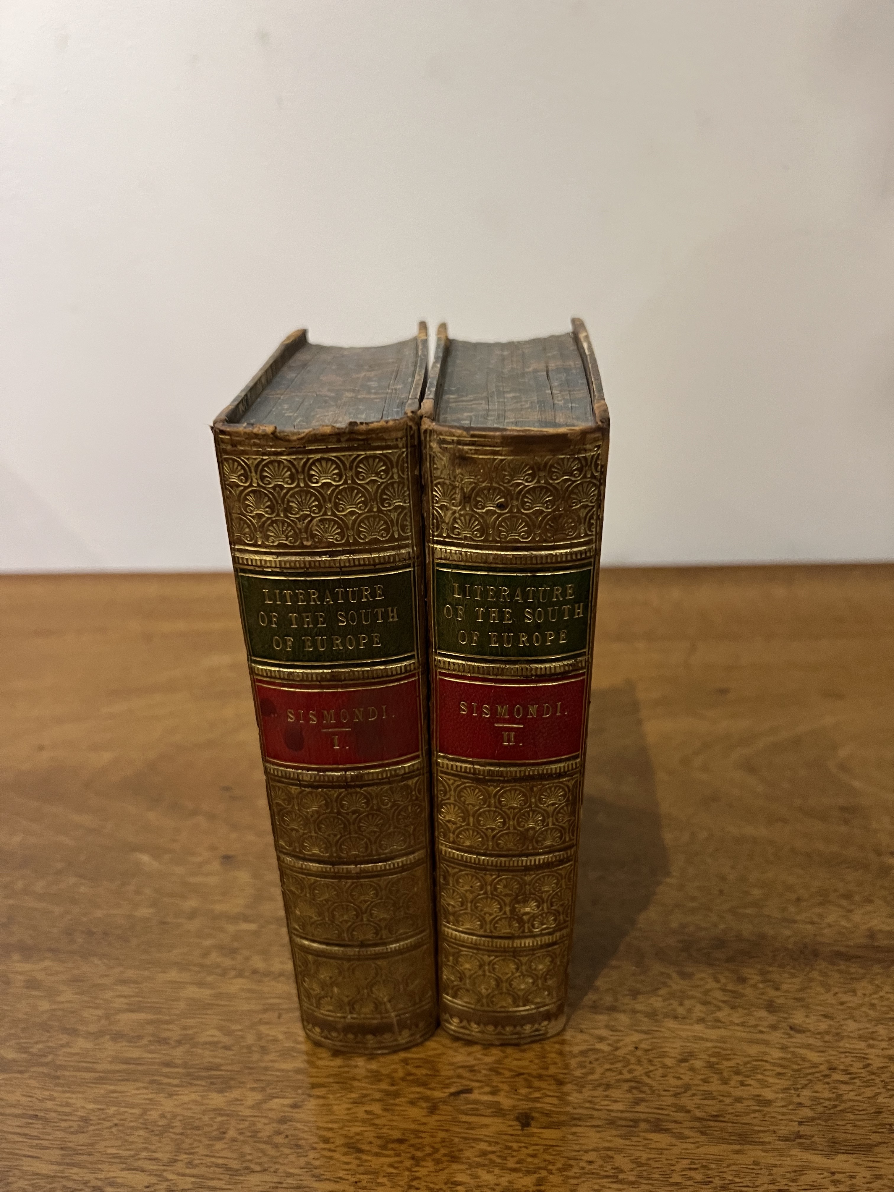 No reserve, 2 vls, Jean Charles de Sismondi, Sismondi's Literature of the South of Europe, 1846