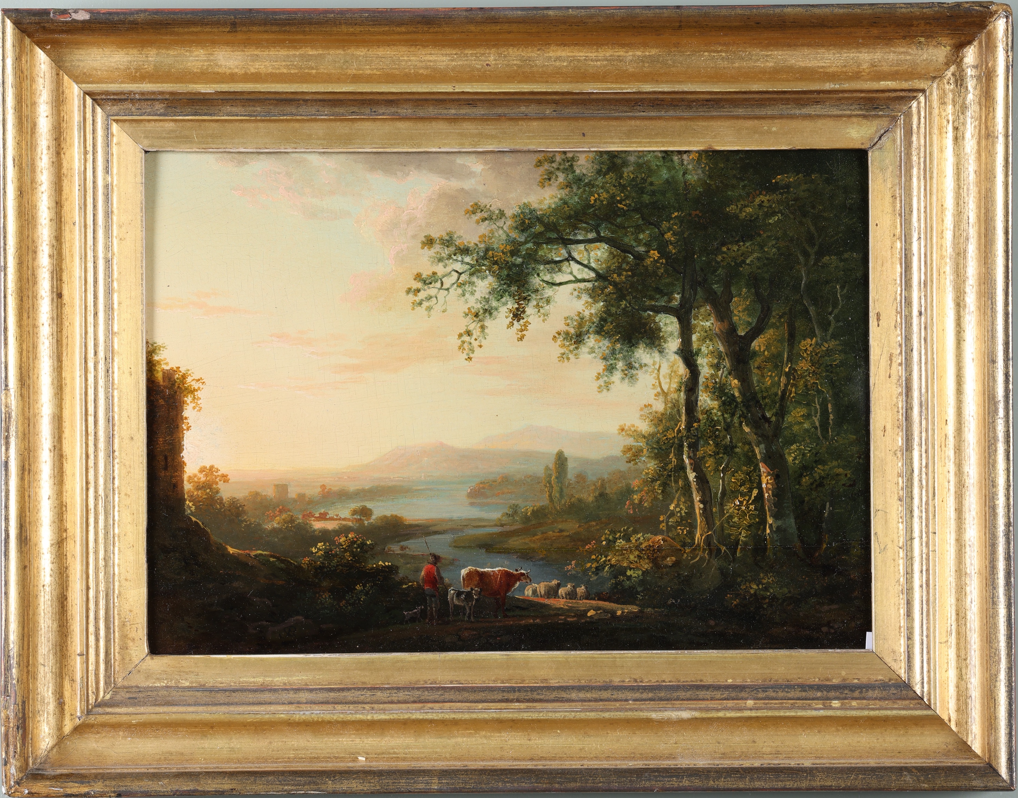 Abraham Pether, Sr. (1756-1812), A Pair of Arcadian Landscapes - Image 2 of 5