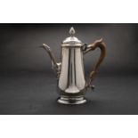 Isaac Cookson, 1744, A George II plain tapering cylindrical coffee-pot