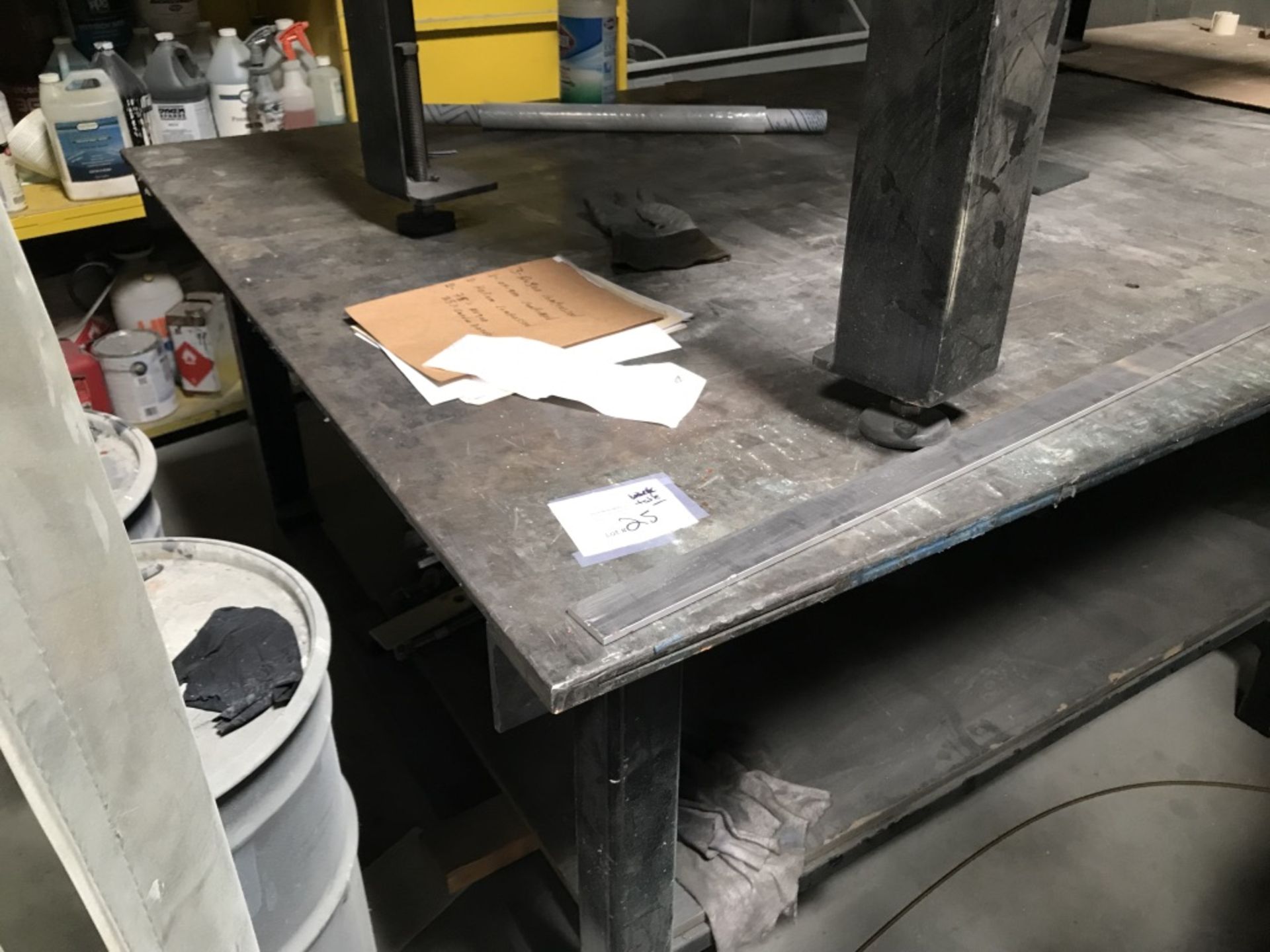 METAL WORK TABLE, 2-TIER, 10' LONG X 61" WIDE X 37.5" TALL - Image 9 of 11
