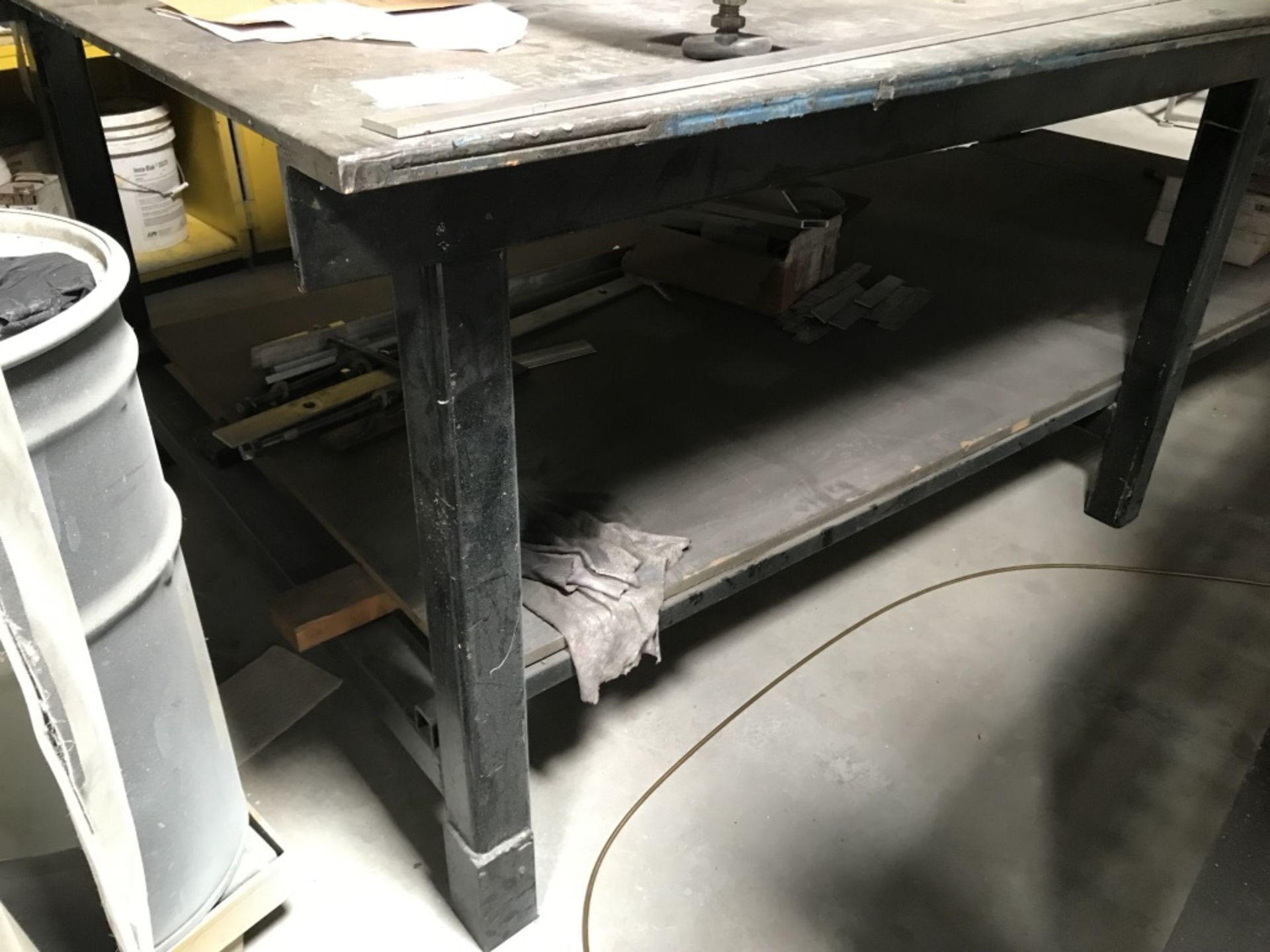 METAL WORK TABLE, 2-TIER, 10' LONG X 61" WIDE X 37.5" TALL - Image 8 of 11