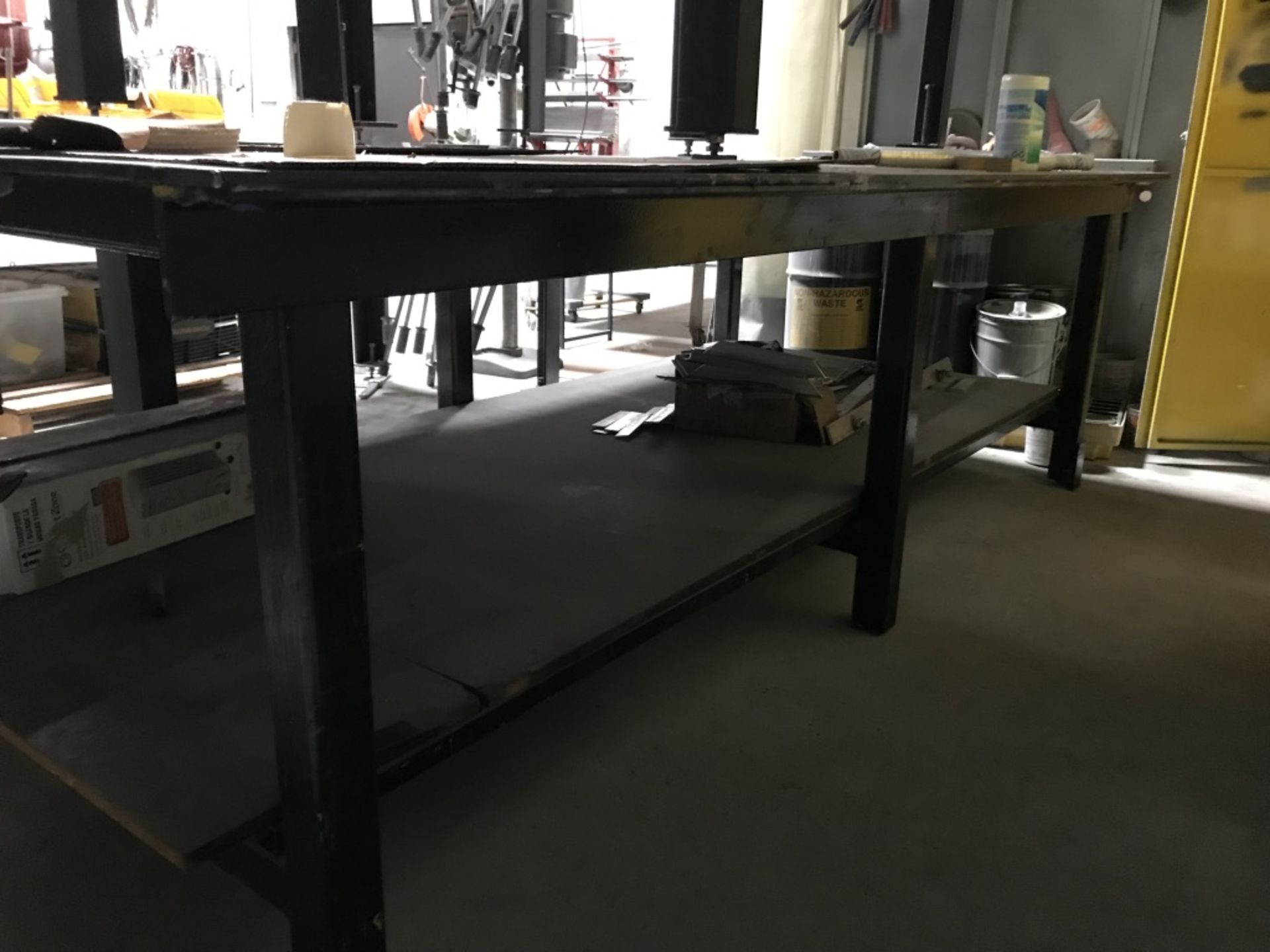 METAL WORK TABLE, 2-TIER, 10' LONG X 61" WIDE X 37.5" TALL - Image 2 of 11