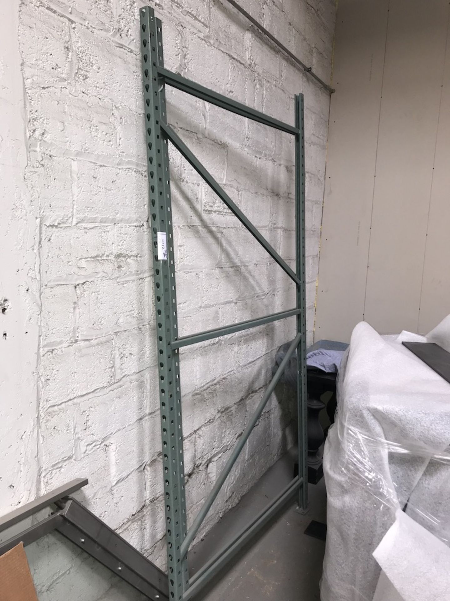 DISASSEMBLED PALLET RACK, (2) 8' TALL X 4' UPRIGHTS, AND (4) 8' HORIZONTAL SUPPORTS - Image 2 of 6