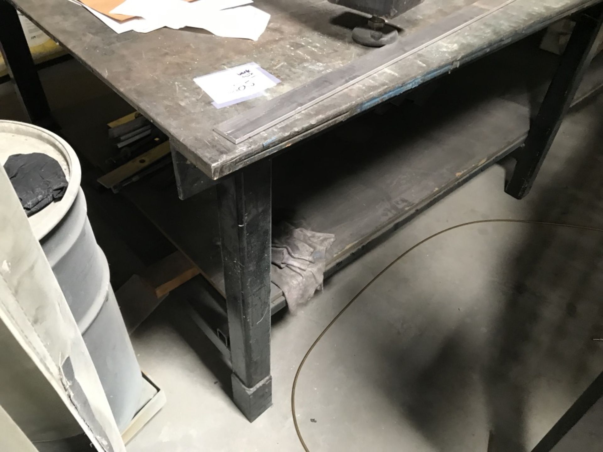 METAL WORK TABLE, 2-TIER, 10' LONG X 61" WIDE X 37.5" TALL - Image 11 of 11