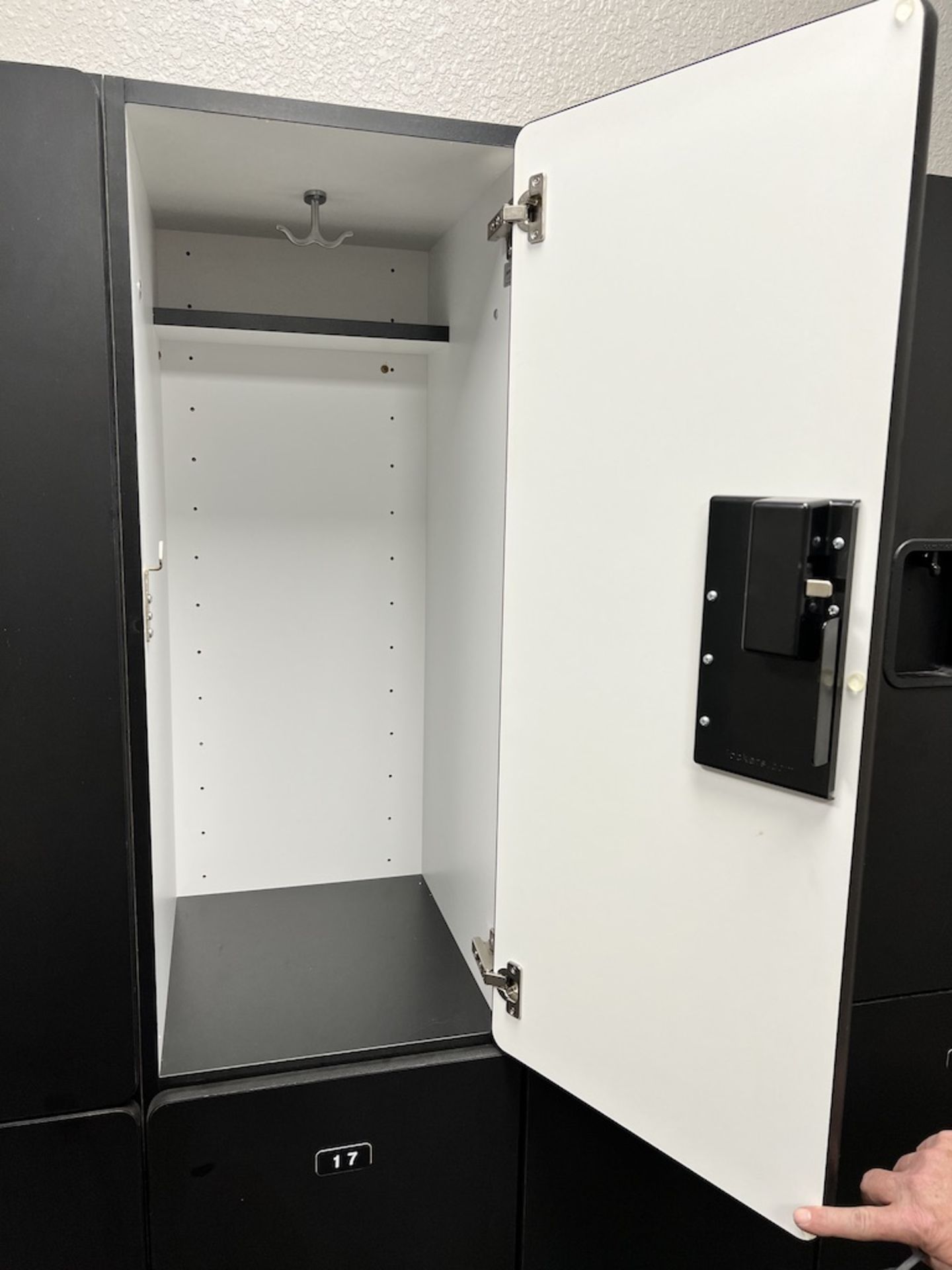 LOT OF: (4) 2 COMPARTMENT (VERTICAL) LOCKERS (BLACK) - Image 4 of 4