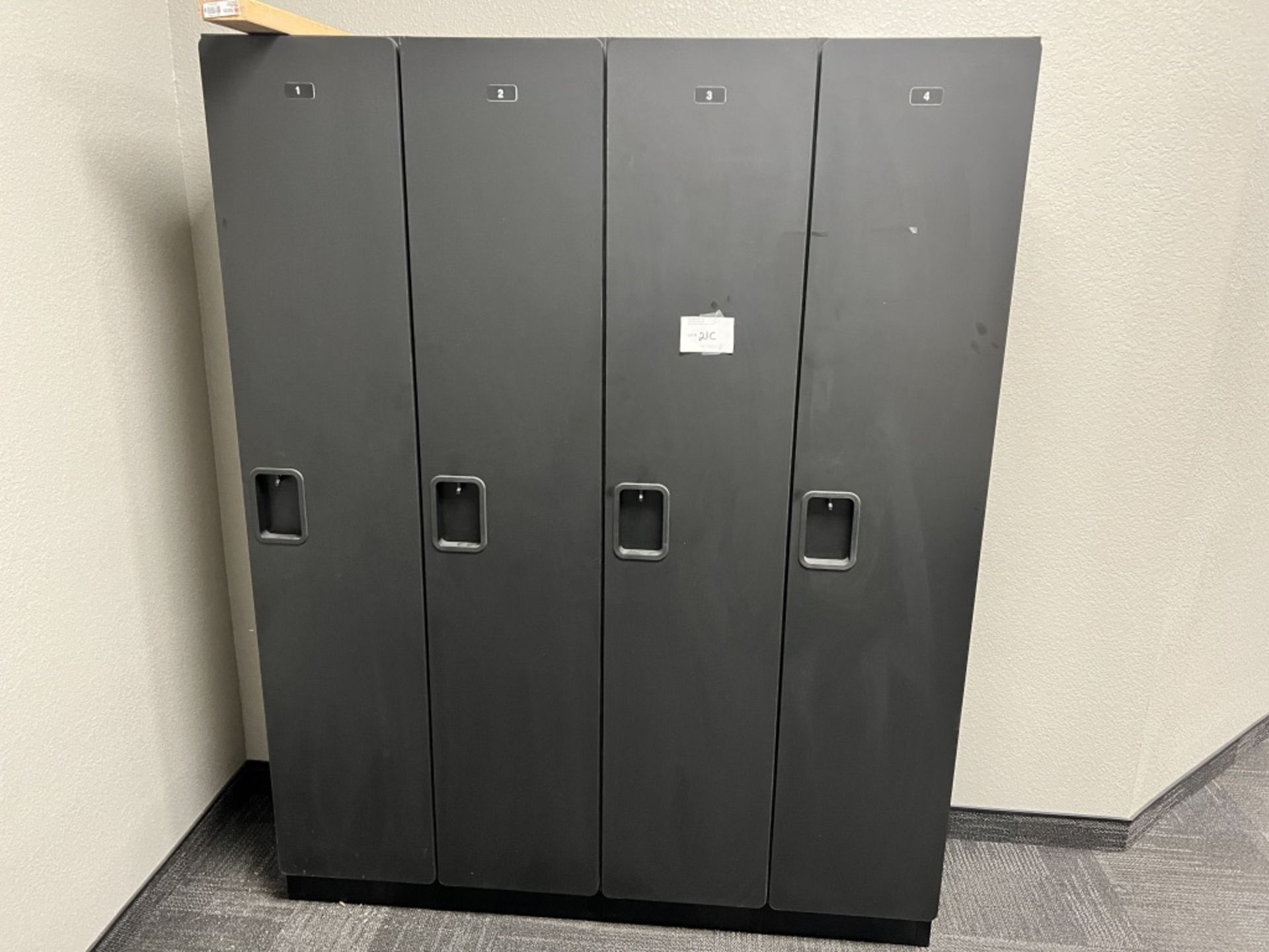 LOT OF: (4) 2 COMPARTMENT (VERTICAL) LOCKERS (BLACK) - Image 2 of 4