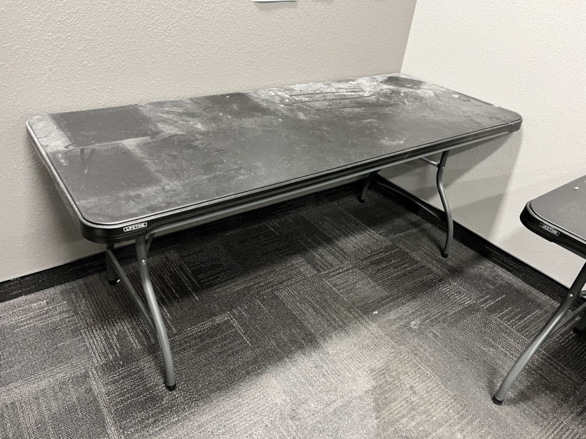 LOT OF: (2) 6' X 30" W FOLDING TABLES (BLACK) - Image 2 of 3