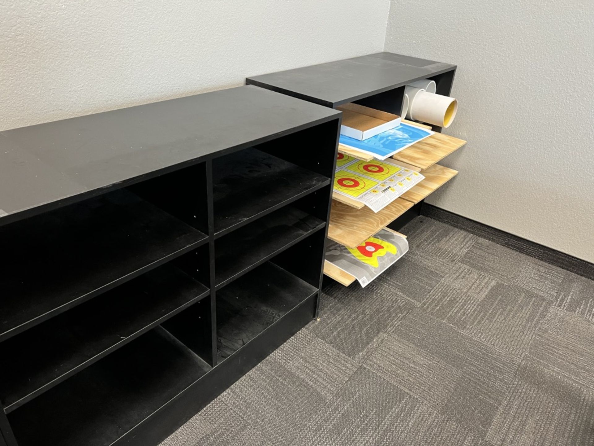 LOT OF: (2) 6-COMPARTMENT CUBBIE SHELVING, 4' X 18" DEEP X 38" TALL (BLACK) - Image 4 of 4